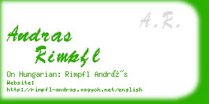 andras rimpfl business card